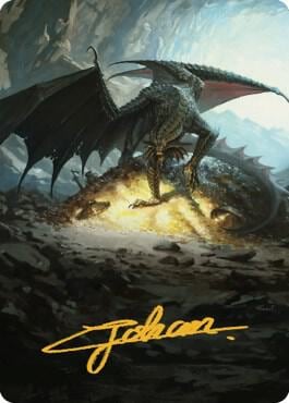 Ancient Copper Dragon Art Card (4/81) (Gold-Stamped Signature), Art Series: Commander Legends: Battle for Baldur's Gate 4
