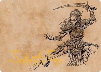 Lae'zel, Vlaakith's Champion Art Card (Gold-Stamped Signature), Art Series: Commander Legends: Battle for Baldur's Gate 45