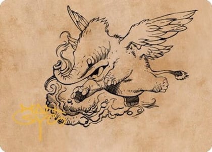 Lulu, Loyal Hollyphant Art Card (Gold-Stamped Signature), Art Series: Commander Legends: Battle for Baldur's Gate 46
