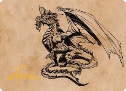 Ancient Silver Dragon Art Card (47/81) (Gold-Stamped Signature), Art Series: Commander Legends: Battle for Baldur's Gate 47