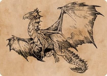 Ancient Bronze Dragon Art Card (58/81), Art Series: Commander Legends: Battle for Baldur's Gate 58