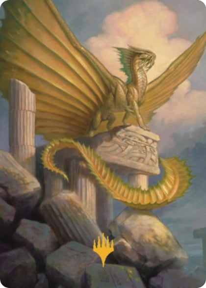 Ancient Gold Dragon Art Card (5/81) (Gold-Stamped), Art Series: Commander Legends: Battle for Baldur's Gate 5