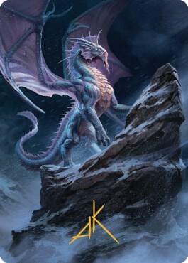 Ancient Silver Dragon Art Card (6/81) (Gold-Stamped Signature), Art Series: Commander Legends: Battle for Baldur's Gate 6