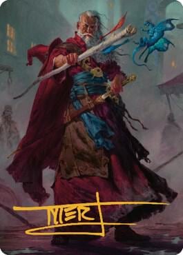Elminster Art Card (64/81) (Gold-Stamped Signature), Art Series: Commander Legends: Battle for Baldur's Gate 64