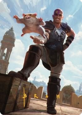 Minsc & Boo, Timeless Heroes Art Card (72/81) (Gold-Stamped Signature), Art Series: Commander Legends: Battle for Baldur's Gate 72