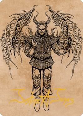 Raphael, Fiendish Savior Art Card (75/81) (Gold-Stamped Signature), Art Series: Commander Legends: Battle for Baldur's Gate 75