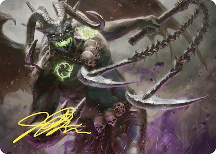 Archfiend of Despair Art Card (Gold-Stamped Signature), Art Series: Commander Masters 12