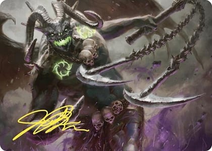 Archfiend of Despair Art Card (Gold-Stamped Signature), Art Series: Commander Masters 12