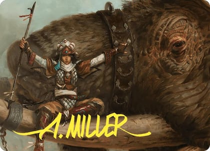Tuskguard Captain Art Card (Gold-Stamped Signature), Art Series: Commander Masters 16