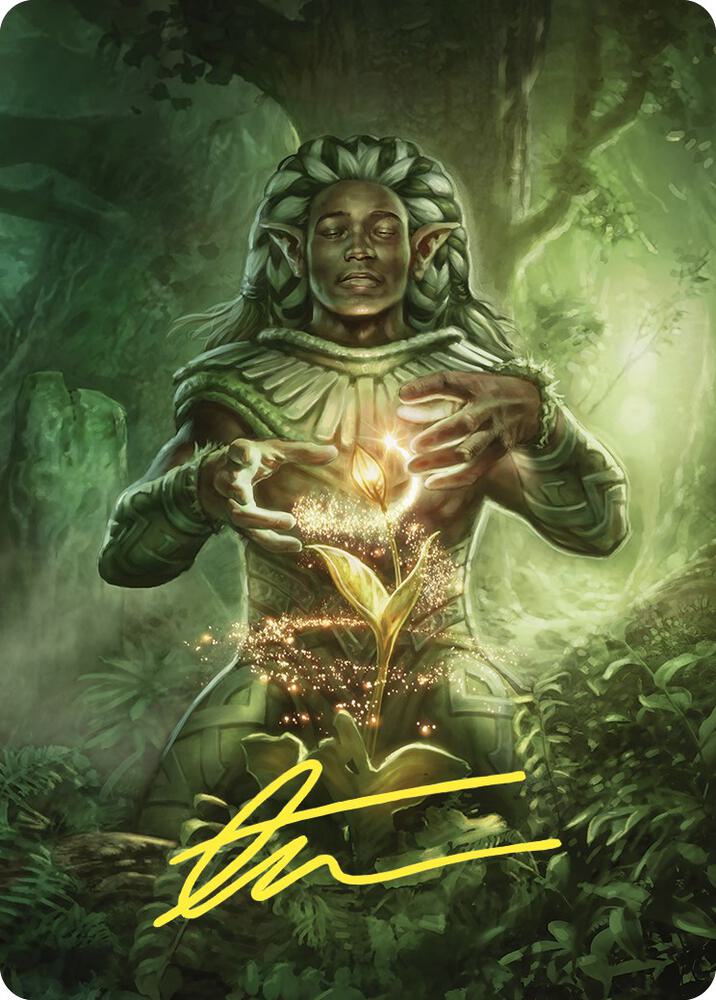 Elvish Mystic Art Card (Gold-Stamped Signature), Art Series: Commander Masters 41