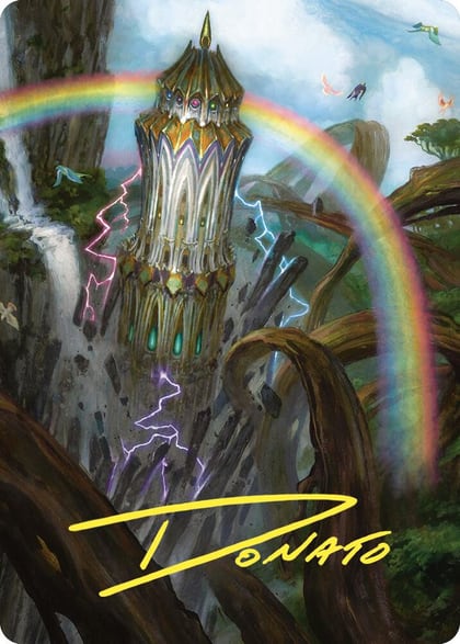 Command Tower Art Card (Gold-Stamped Signature), Art Series: Commander Masters 47
