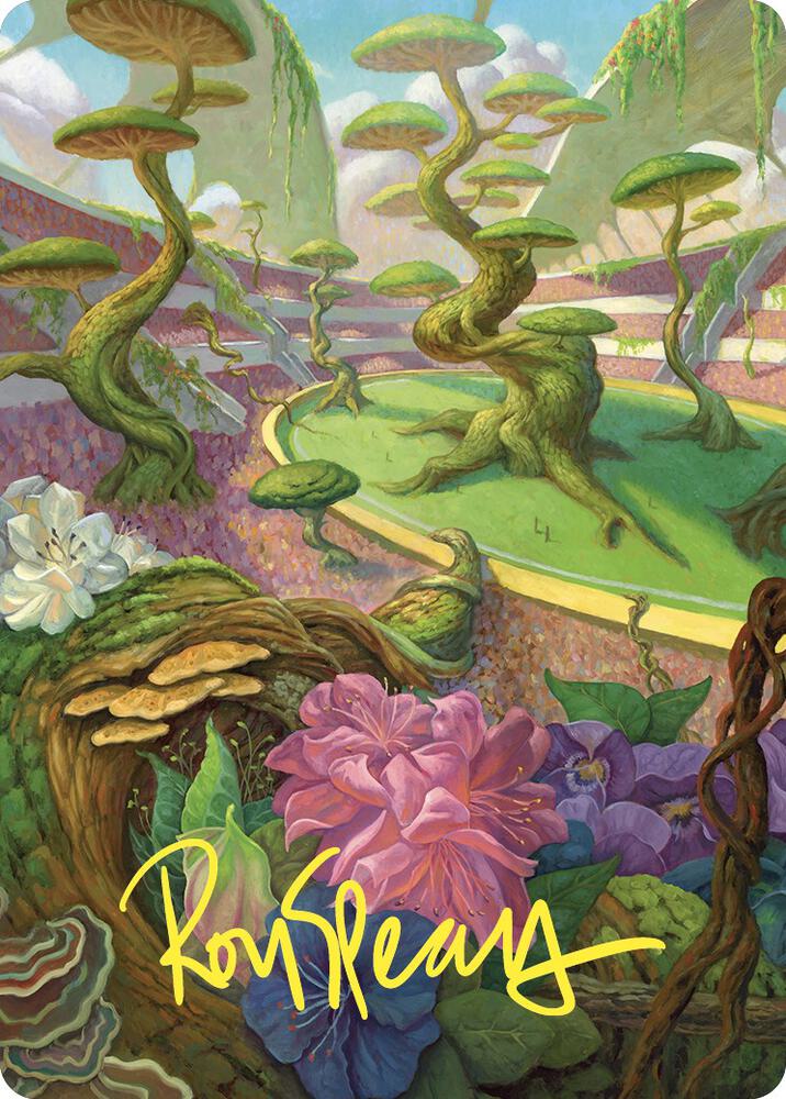 Undergrowth Stadium Art Card (Gold-Stamped Signature), Art Series: Commander Masters 49