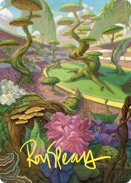 Undergrowth Stadium Art Card (Gold-Stamped Signature), Art Series: Commander Masters 49