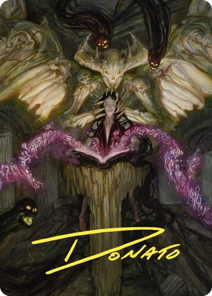 Demonic Tutor Art Card (Gold-Stamped Signature), Art Series: Commander Masters 64