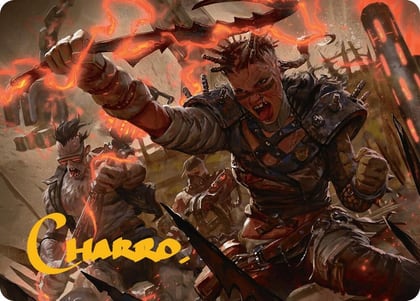 Far Fortune, End Boss Art Card (11/54) (Gold-Stamped Signature), Art Series: Aetherdrift 11