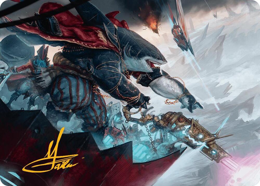 Captain Howler, Sea Scourge Art Card (16/54) (Gold-Stamped Signature), Art Series: Aetherdrift 16