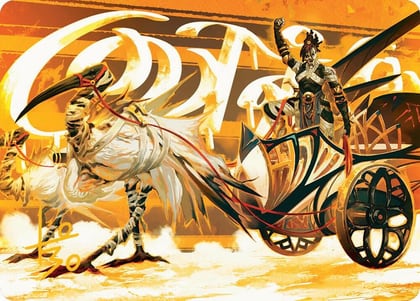 Skyseer's Chariot Art Card (Gold-Stamped Signature), Art Series: Aetherdrift 35