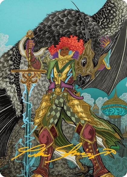 Caradora, Heart of Alacria Art Card (3/54) (Gold-Stamped Signature), Art Series: Aetherdrift 3