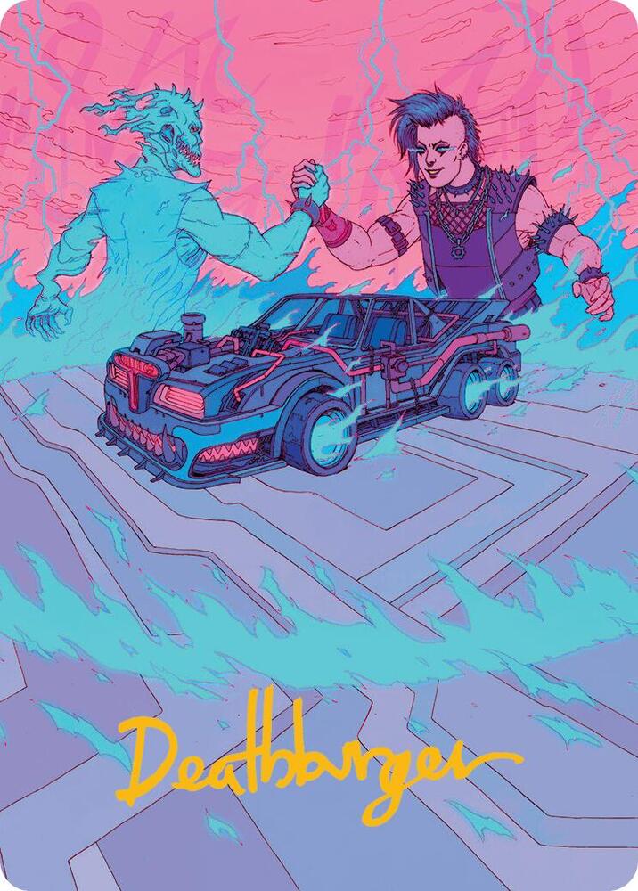 Demonic Junker Art Card (Gold-Stamped Signature), Art Series: Aetherdrift 40