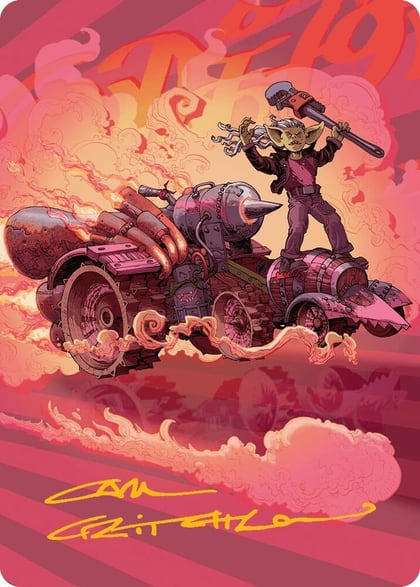 Burner Rocket Art Card (Gold-Stamped Signature), Art Series: Aetherdrift 41