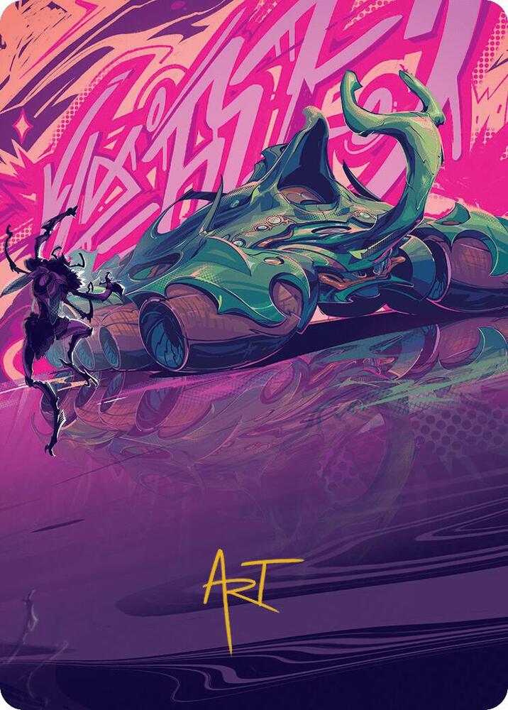Earthrumbler Art Card (Gold-Stamped Signature), Art Series: Aetherdrift 42