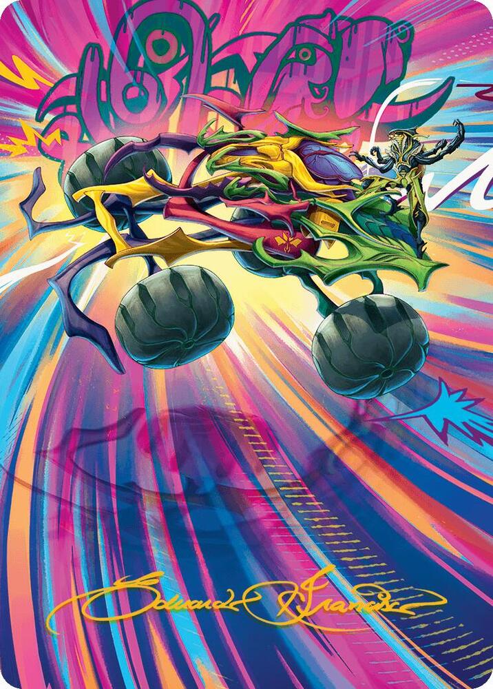 Thunderous Velocipede Art Card (Gold-Stamped Signature), Art Series: Aetherdrift 43