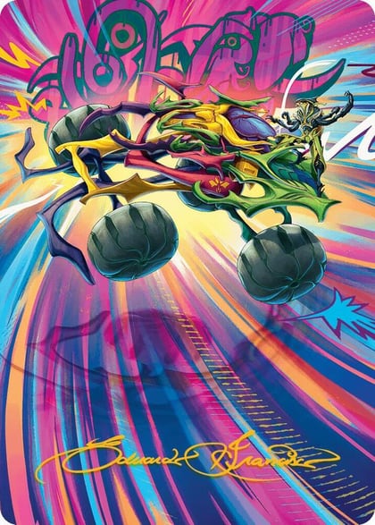 Thunderous Velocipede Art Card (Gold-Stamped Signature), Art Series: Aetherdrift 43