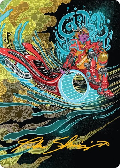 Cloudspire Skycycle Art Card (Gold-Stamped Signature), Art Series: Aetherdrift 44