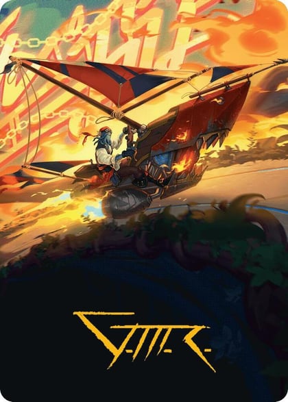 Boosted Sloop Art Card (Gold-Stamped Signature), Art Series: Aetherdrift 47