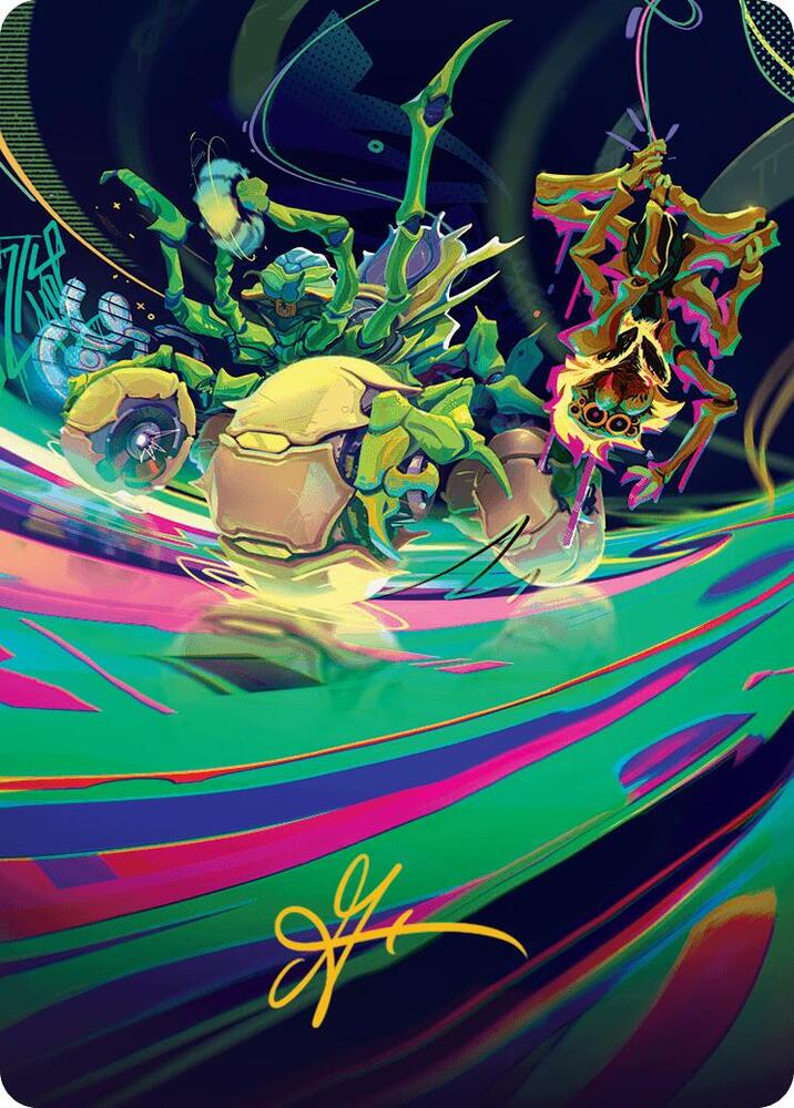 Thundering Broodwagon Art Card (Gold-Stamped Signature), Art Series: Aetherdrift 48