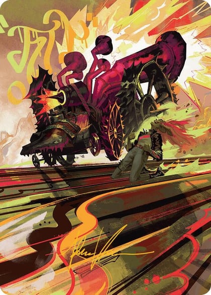 Rocketeer Boostbuggy Art Card (Gold-Stamped Signature), Art Series: Aetherdrift 49