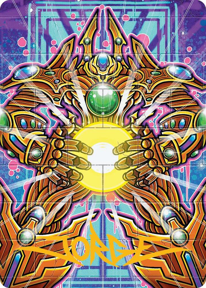 Brightglass Gearhulk Art Card (Gold-Stamped Signature), Art Series: Aetherdrift 53