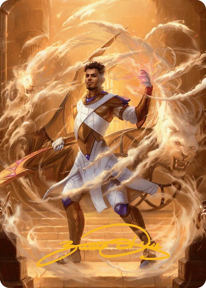 Basri, Tomorrow's Champion Art Card (Gold-Stamped Signature), Art Series: Aetherdrift 9