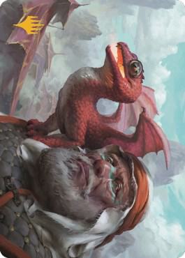 Dragon Whelp Art Card (Gold-Stamped Signature), Art Series: Dominaria United 29