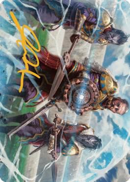 Argivian Phalanx Art Card (Gold-Stamped Signature), Art Series: Dominaria United 3