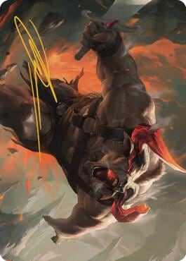 Furious Bellow Art Card (Gold-Stamped Signature), Art Series: Dominaria United 31