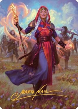 Jaya, Fiery Negotiator Art Card (34/81) (Gold-Stamped Signature), Art Series: Dominaria United 34