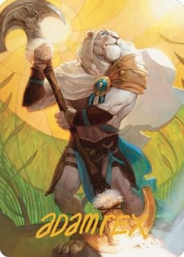 Ajani, Sleeper Agent Art Card (Gold-Stamped Signature), Art Series: Dominaria United 42
