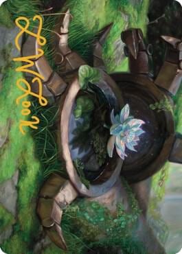Timeless Lotus Art Card (Gold-Stamped Signature), Art Series: Dominaria United 57