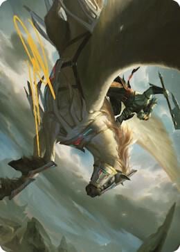 Cleaving Skyrider Art Card (Gold-Stamped Signature), Art Series: Dominaria United 5