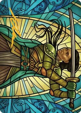 Shanna, Purifying Blade Art Card (77/81) (Gold-Stamped Signature), Art Series: Dominaria United 77