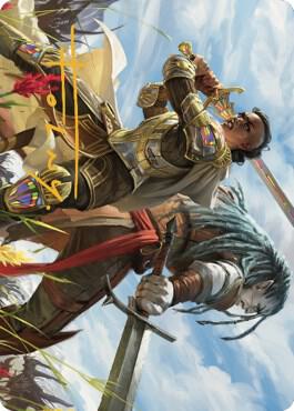 Join Forces Art Card (Gold-Stamped Signature), Art Series: Dominaria United 9