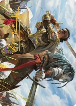 Join Forces Art Card (Gold-Stamped Signature), Art Series: Dominaria United 9