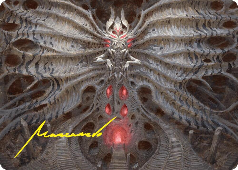 Valgavoth, Terror Eater Art Card (Gold-Stamped Signature), Art Series: Duskmourn: House of Horror 10