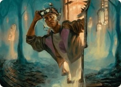 House Cartographer Art Card, Art Series: Duskmourn: House of Horror 15