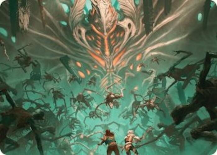 Valgavoth's Onslaught Art Card, Art Series: Duskmourn: House of Horror 16
