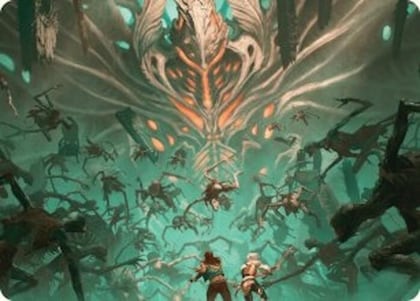 Valgavoth's Onslaught Art Card, Art Series: Duskmourn: House of Horror 16
