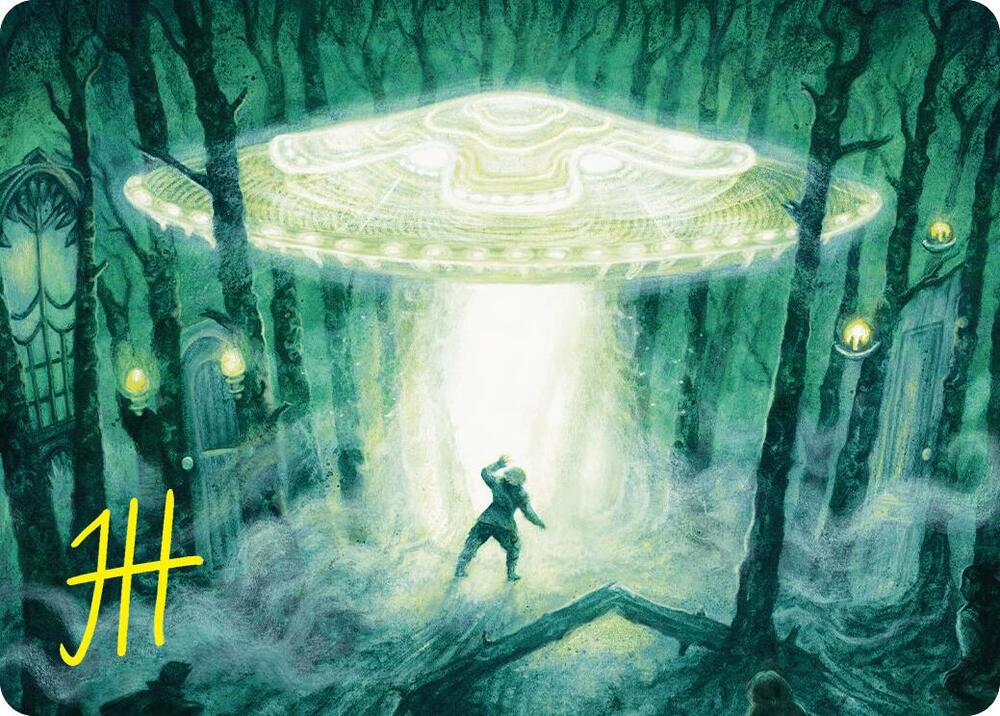 Unidentified Hovership Art Card (Gold-Stamped Signature), Art Series: Duskmourn: House of Horror 2