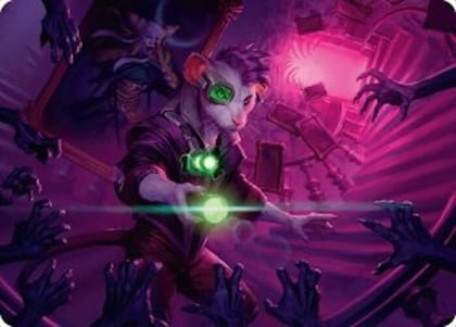 Nashi, Searcher in the Dark Art Card (21/54), Art Series: Duskmourn: House of Horror 21