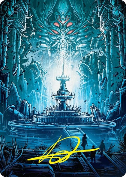 Island Art Card (Gold-Stamped Signature), Art Series: Duskmourn: House of Horror 28